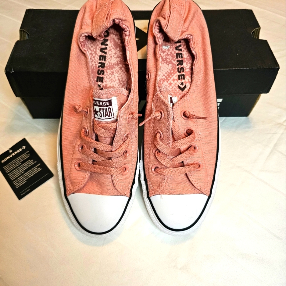 CONVERSE Chucks Taylor Slips sneakers shoes pink/rust size 9.0